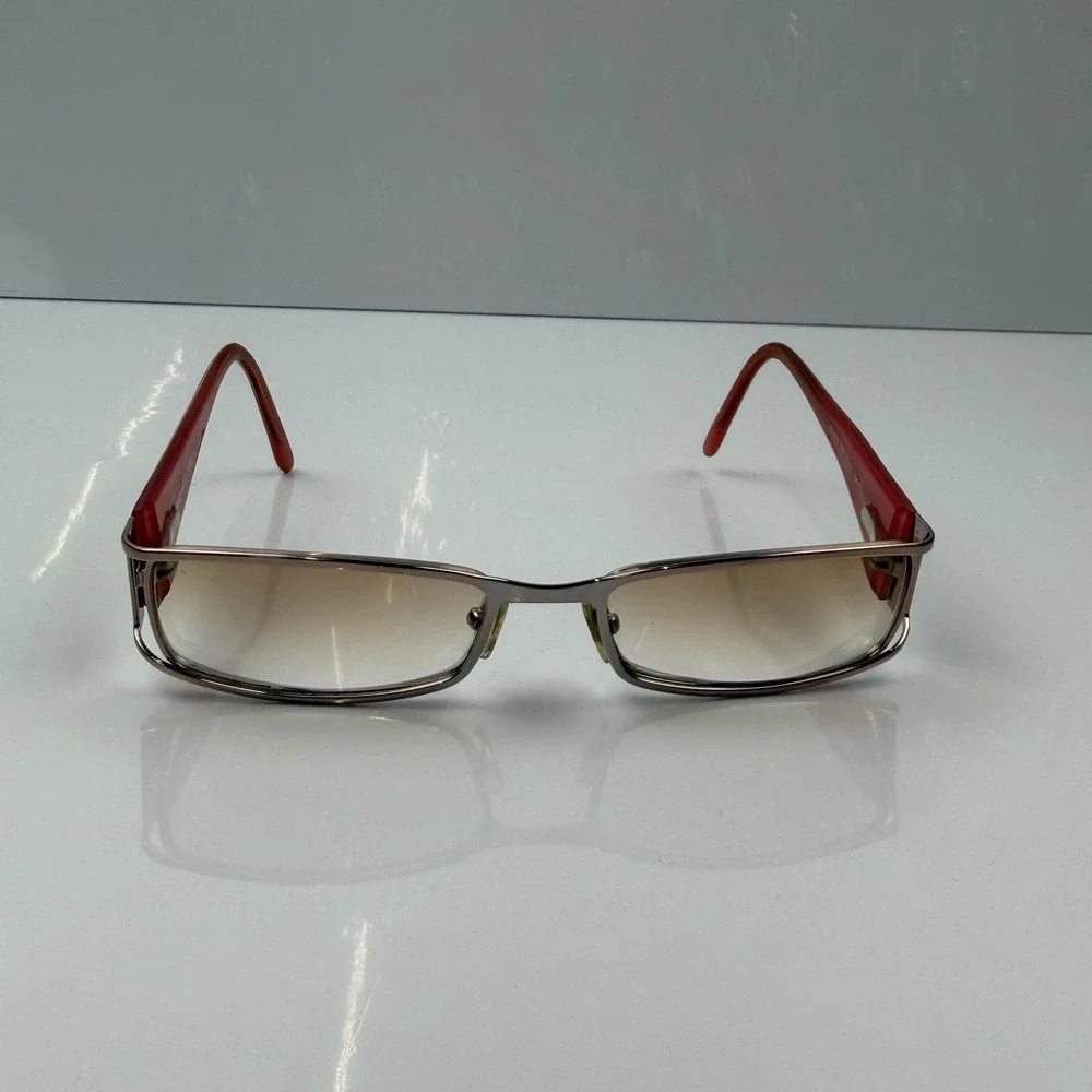 Vogue Sunglasses Womens Red Black Brown Gradient Square Metal Frame VO 3579 756